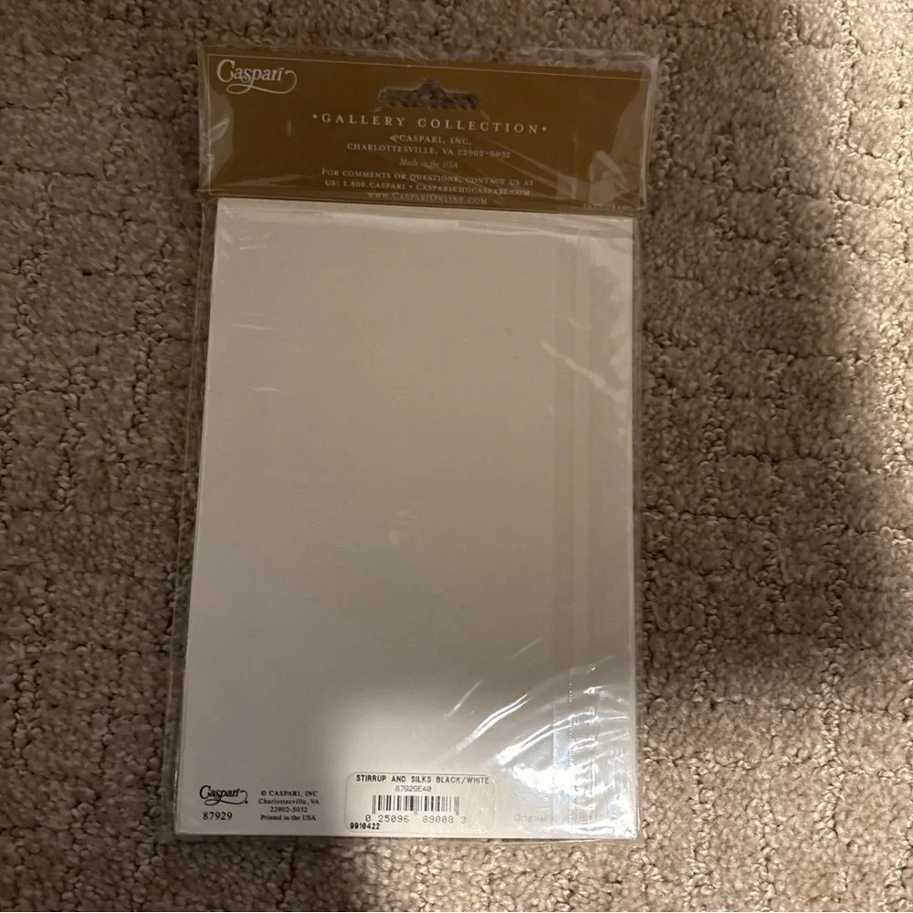 Caspari Gallery Collection Invitations 8 Cards W Envelopes Stirrup & Silks